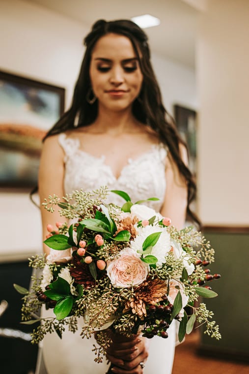 Editorial wedding portrait