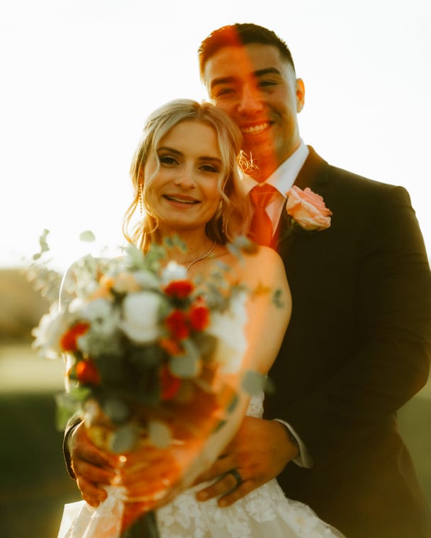 Bride and groom portrait