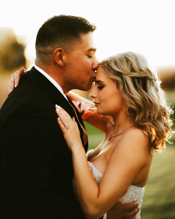 Candid wedding celebration moment