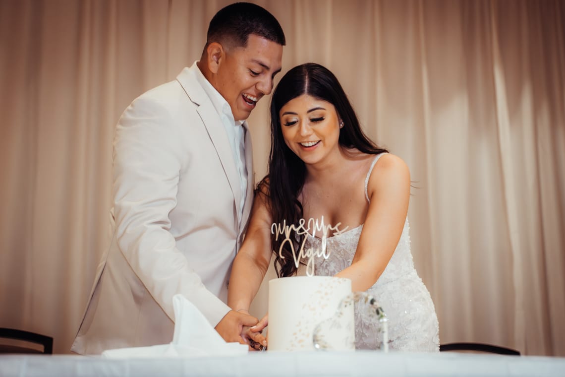 Bride and groom portrait