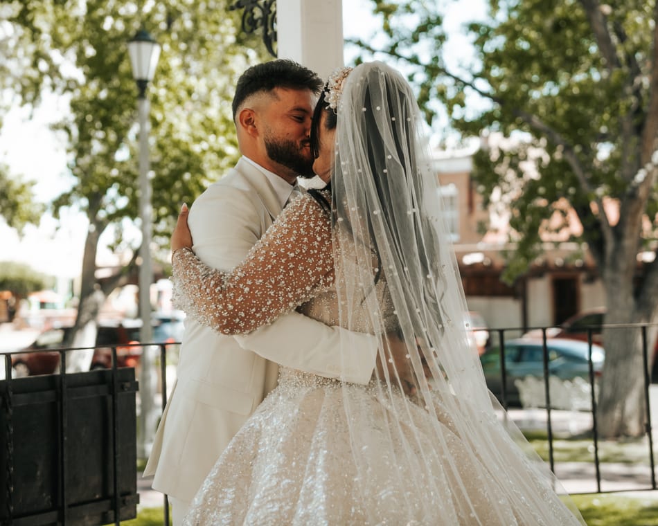 Bride and groom portrait