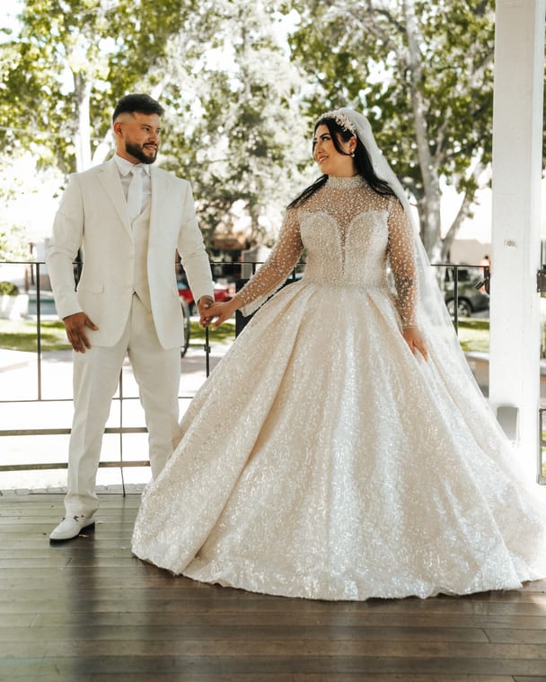 Bride and groom portrait