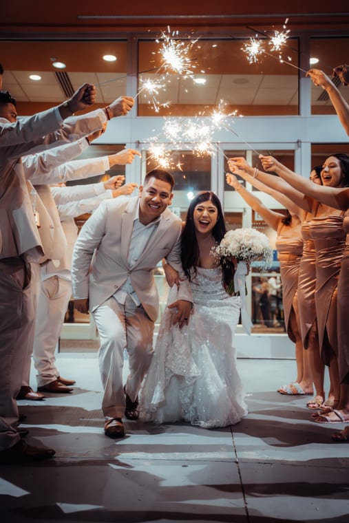 Wedding day candid moment