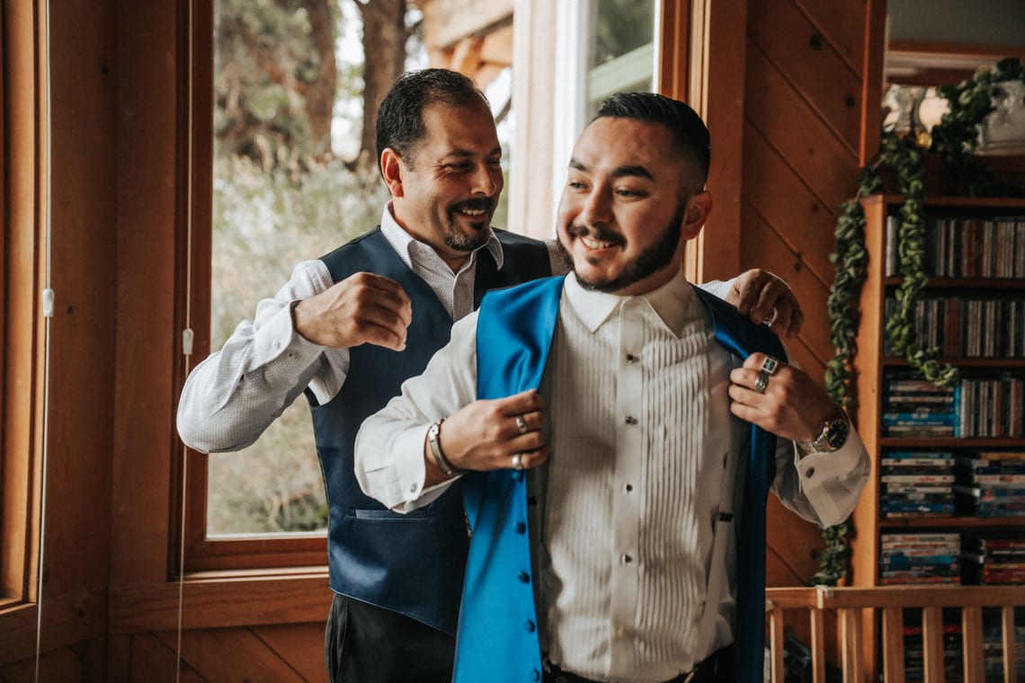 Bride and groom portrait