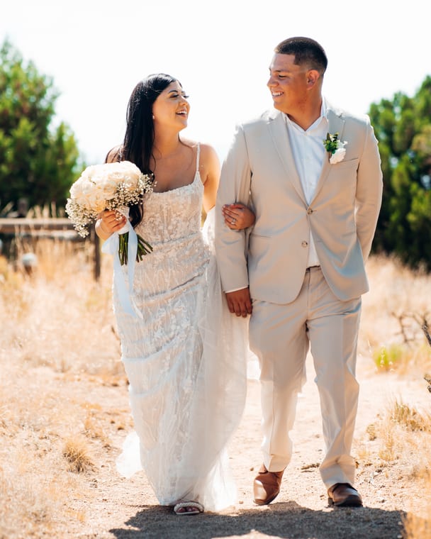Candid wedding celebration moment