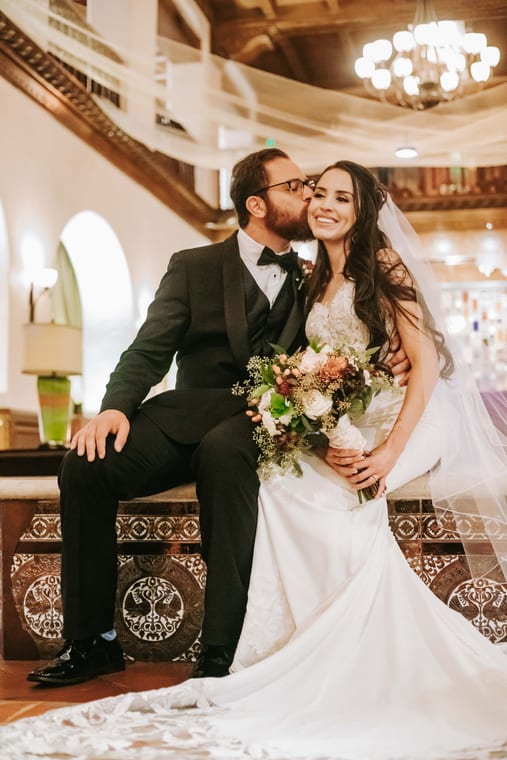 Candid wedding celebration moment