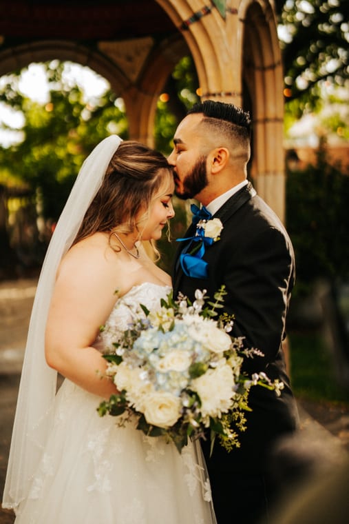 Wedding day golden hour
