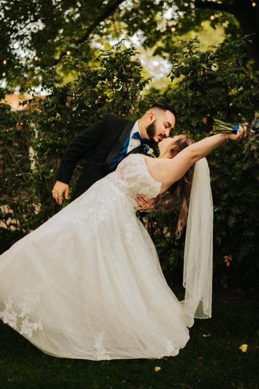 Candid wedding celebration moment