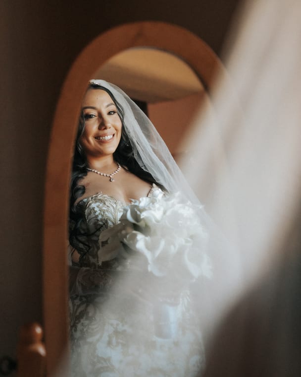 Editorial wedding portrait