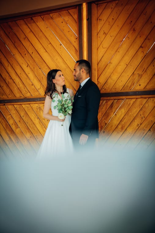 Wedding day golden hour