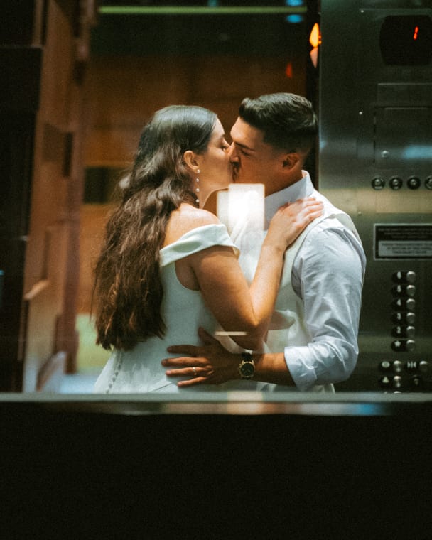 Bride and groom portrait
