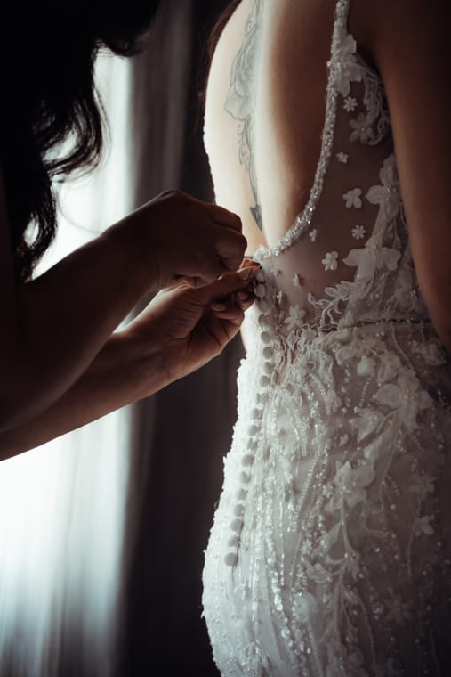 Editorial wedding portrait