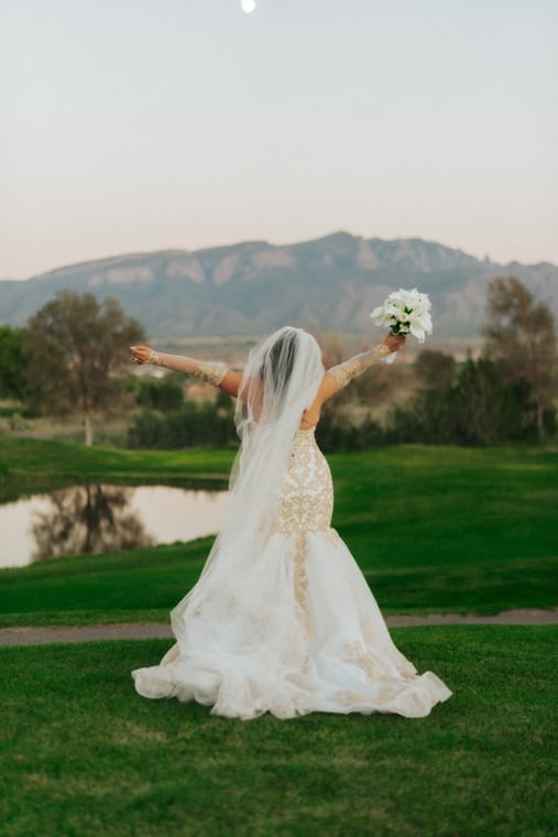 Bride and groom portrait