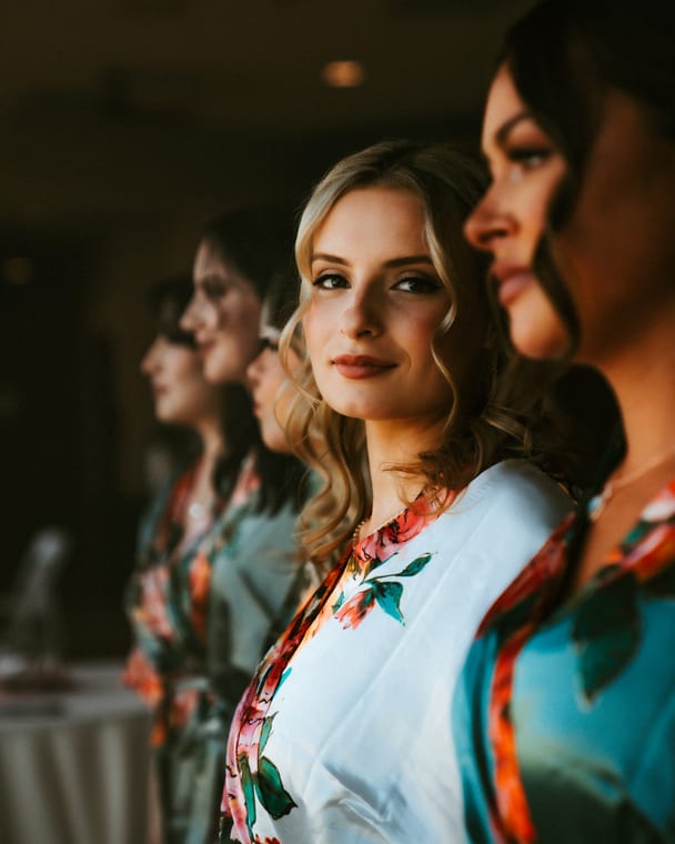 Candid wedding celebration moment
