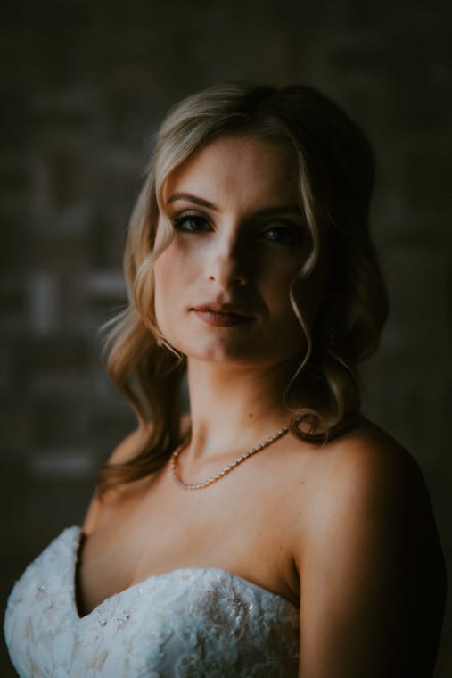 Bridal portrait, natural light