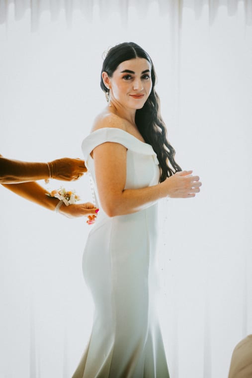 Wedding day candid moment