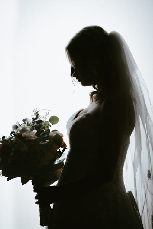 Wedding day candid moment